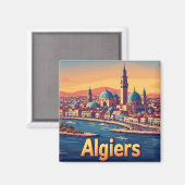 Aimant 🧲 Alger Algérie Voyage Souvenir 🌍 (Recto/Verso)