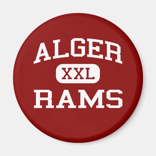 Aimant Alger - Rams - Alger Middle School - Alger Ohio (Devant)