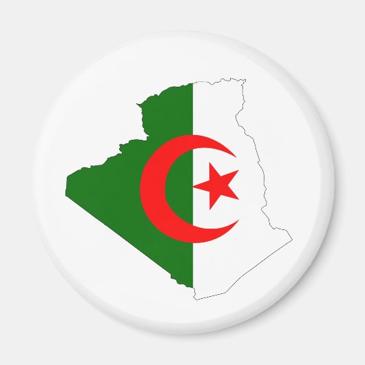 Aimant algérie drapeau pays carte forme symbole silhouett (Devant)