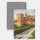 Aimant Alhambra Grenade Espagne Voyage (Recto/Verso)