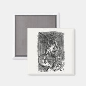 Aimant Alice à travers le miroir - Le Jabberwocky (Recto/Verso)