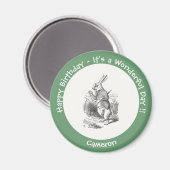 Aimant Alice au pays des merveilles Fête de l'Anniversair (Recto/Verso)