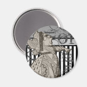 Aimant Alice au pays des merveilles Reine des coeurs Grun (Recto/Verso)