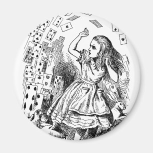 Aimant Alice au pays des merveilles vintage, Cartes à jou