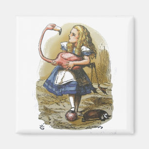 Aimant Alice dans l'aimant de Flamant rose du pays des