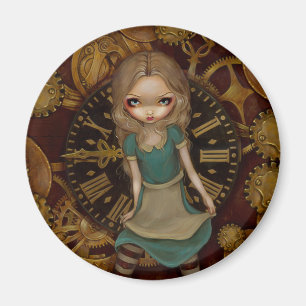 Aimant "Alice dans l'horlogerie"
