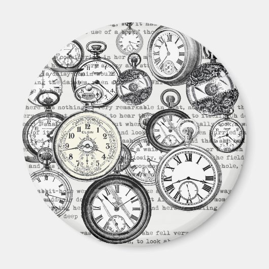 Aimant Alice de lapin blanc au pays des merveilles (Devant)