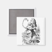 Aimant Alice essaie de jouer au croquet avec un flamant (Recto/Verso)