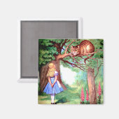 Aimant Alice et Cheshire Cat au pays des merveilles (Recto/Verso)