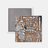 Aimant Alice et le mouton de Tricot (Recto/Verso)