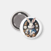 Aimant Alice lapin blanc dans Wonderland Montres et rose (Recto/Verso)