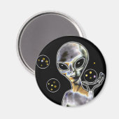 Aimant Alien brillant - (Recto/Verso)