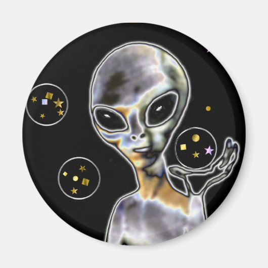 Aimant Alien brillant - (Devant)