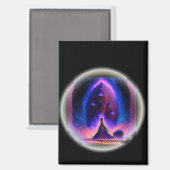 Aimant Alien Cocoon Hovers Au-Dessus De Pyramide Crowd Wa (Recto/Verso)