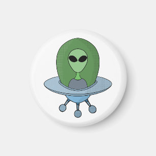 Aimant Alien dans son petit vaisseau spatial