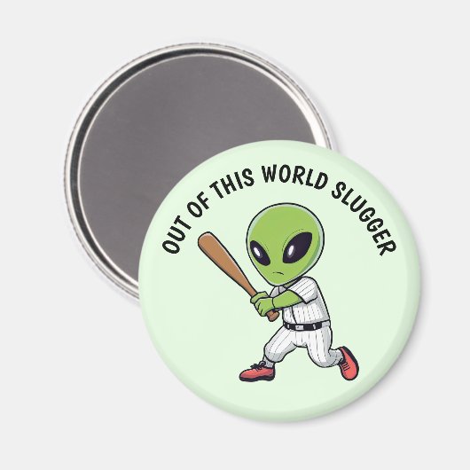 Aimant Alien de baseball (Recto/Verso)