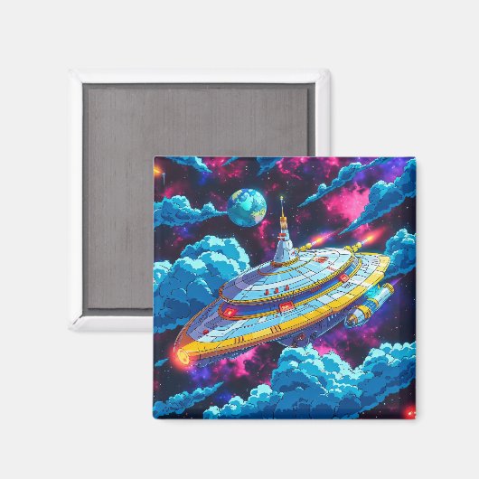 Aimant Alien de dessin animé (Recto/Verso)