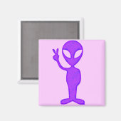 Aimant Alien de paix pourpre (Recto/Verso)