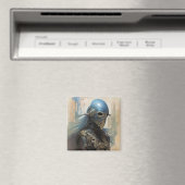 Aimant Alien de science-fiction portant un masque casque (In Situ (Lave-vaisselle))