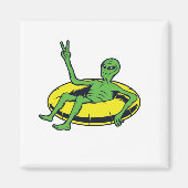 Aimant Alien de vacances d'espace (Devant)