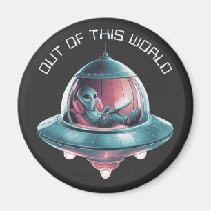 Aimant Alien drôle en OVNI