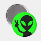 Aimant Alien du panneau de la paix (Recto/Verso)
