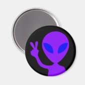Aimant Alien du panneau de la paix (Recto/Verso)