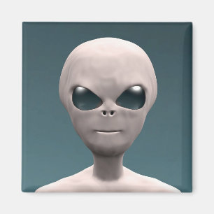 Aimant Alien gris