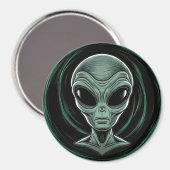 Aimant Alien gris (Recto/Verso)