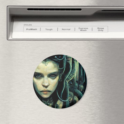 Aimant Alien Tech Girl Science Fiction (In Situ (Lave-vaisselle))