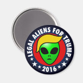 Aimant Aliens du président Donald Trump en 2016 (Recto/Verso)