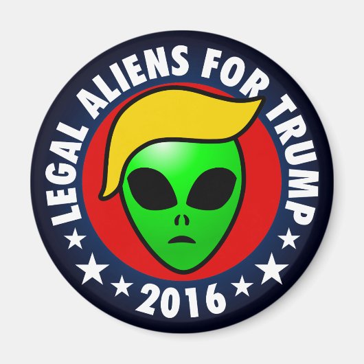 Aimant Aliens du président Donald Trump en 2016 (Devant)