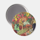 Aimant Alimentation Biologique, Légumes de jardin, Fleurs (Recto/Verso)