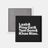 Aimant Alimentation de la rue laotienne (Recto/Verso)