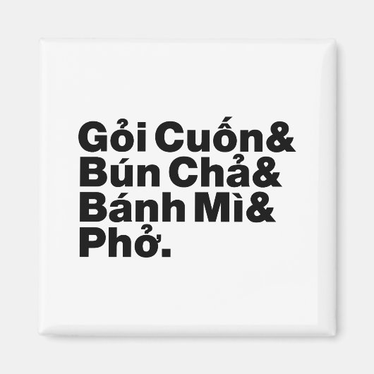 Aimant Alimentation de rue vietnamienne (Devant)