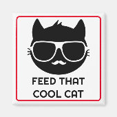 Aimant Alimenter Ce Cool Chat Pet Rappel D'Alimentation M (Devant)