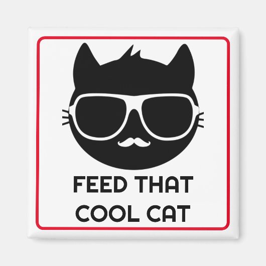 Aimant Alimenter Ce Cool Chat Pet Rappel D'Alimentation M (Devant)