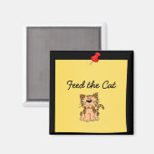 Aimant Alimenter le chat (Recto/Verso)