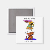 Aimant Alimenter Le Chat (Recto/Verso)