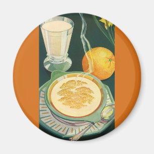 Aimant Aliments de santé vintage, boissons, petit-déjeune