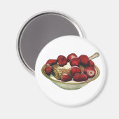 Aimant Aliments vintages Petit déjeuner sain Fraises céré (Recto/Verso)