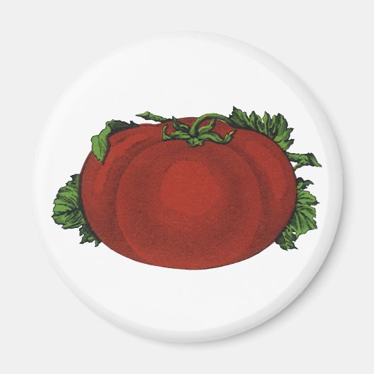 Aimant Aliments vintages, tomates mûres, légumes et fruit (Devant)