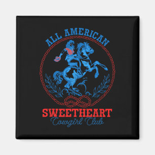Aimant All American Cowgirl Sweetheart Club 4 juillet W