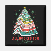 Aimant All Booked For Christmas Teacher Librarian Book Lo (Devant)