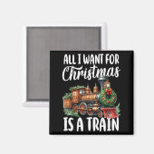 Aimant All I Want For Christmas Is A Steam Train Locomoti (Recto/Verso)