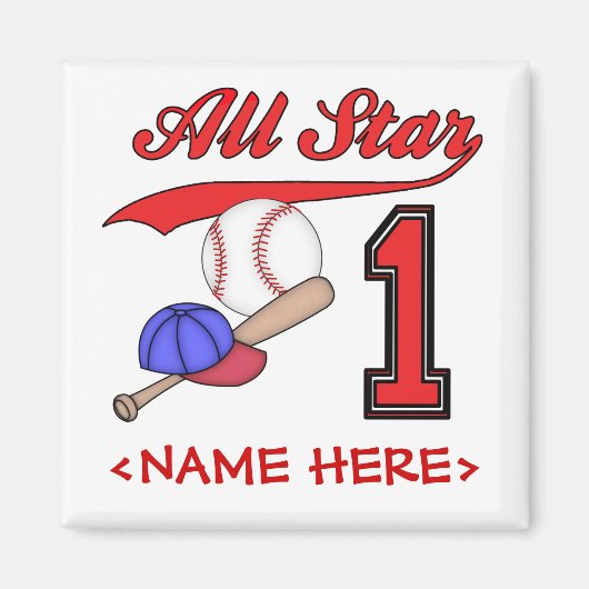 Aimant All Star Baseball 1er anniversaire (Devant)
