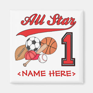 Aimant All Star Sports 1er anniversaire