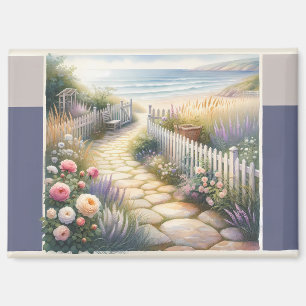 Aimant Allée de jardin de campagne au bord de la mer