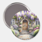 Aimant Allée de jardin de cottage fantaisiste (Recto/Verso)