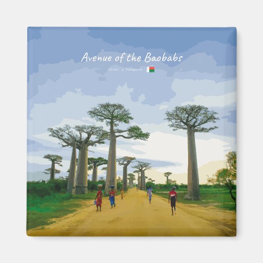 Aimant Allée des Baobabs, Madagascar - Paysage (Devant)